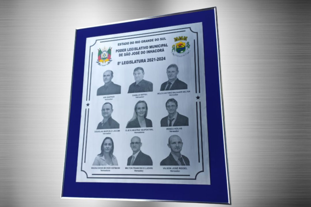 Quadro de legislatura em aço escovado
